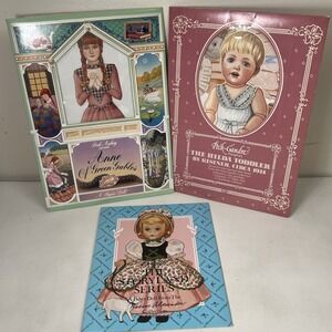 3 Paper Doll Books Uncut , Anne of Green‎ Gables Madame Alexander Hilda